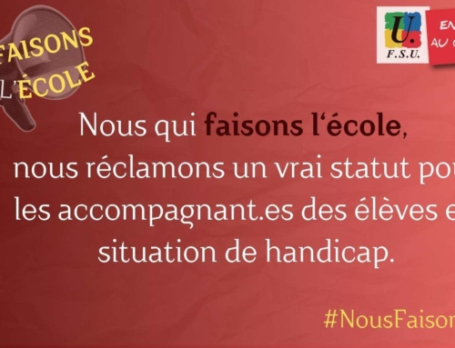 AESH, des personnels précarisés, sacrifiés et invisibilisés. Grève jeudi 16 janvier.