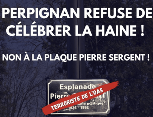 Rassemblement pour le retrait de la plaque Pierre Sergent, samedi 15 mars à 10h30.