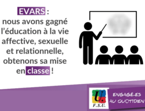 L’EVARS (Éducation à la Vie Affective, Relationnelle et Sexuelle),  un impératif éducatif et citoyen! Communiqué intersyndical