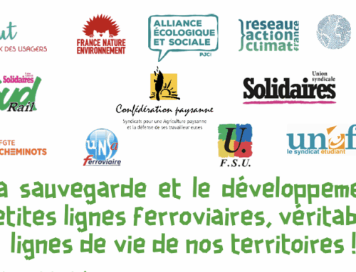 Pour la sauvegarde et le développement des  petites lignes ferroviaires, véritables  lignes de vie de nos territoires !